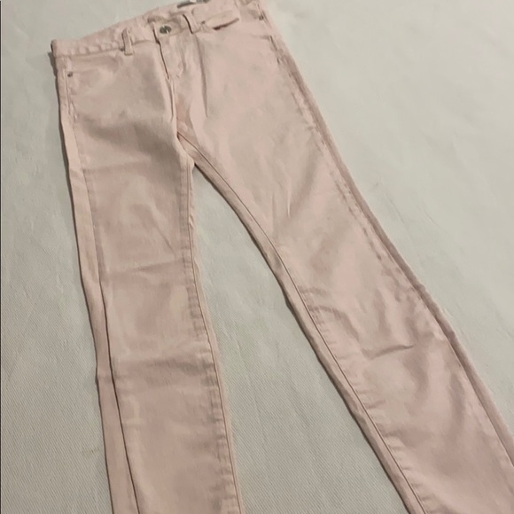 Light Pink Wax/Leather Pants - Size 34 Zara - Picture 2 of 3